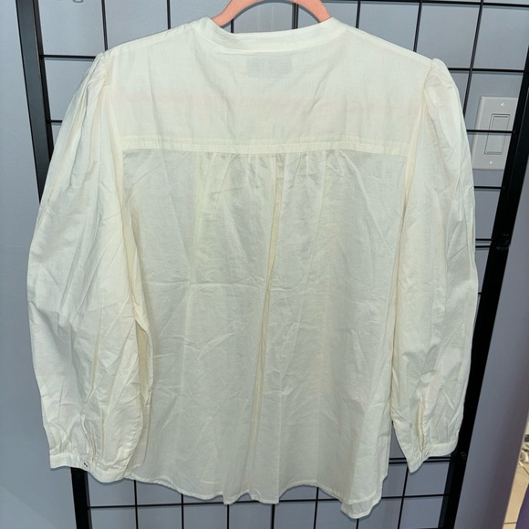 Joie Vesta Pintucked Porcelain Cotton Long Sleeved Button Down Blouse NWT - Picture 8 of 10